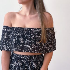Off Shoulder Ruffle Crop Top Sewing Pattern - Lexa