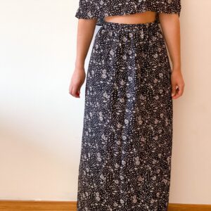 Elastic Waist Slit Maxi Skirt Sewing Pattern - Indra