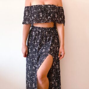 Elastic Waist Slit Maxi Skirt Sewing Pattern - Indra