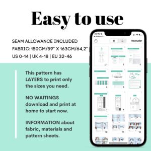 Dress PDF Pattern BUNDLE: Mini Smock Dress Sewing Patterns (Digital Download)