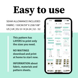 Long Sleeve Wrap Dress Sewing Pattern - Sally