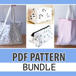 Tote Bag & Cosmetic Bag Sewing Pattern Bundle (PDF)