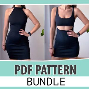 Bodycon Dress Pattern BUNDLE | High Neck & Open Cutout (PDF Pattern)