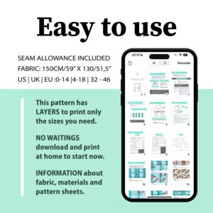 Peplum Blouse Sewing Pattern with Bishop Sleeves