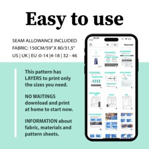Summer Crop Top & Slit Skirt Sewing Pattern (PDF Download)