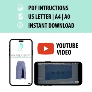 Slit Midi Skirt Sewing Pattern - Mikaela