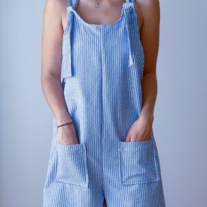 Short Overalls Sewing Pattern with Tie Straps - Vera