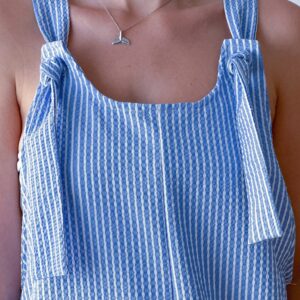 Short Overalls Sewing Pattern with Tie Straps - Vera