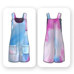 Short Overalls Sewing Pattern with Tie Straps - Vera