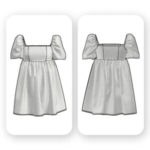 Cottagecore Babydoll Dress Sewing Pattern - Tokio