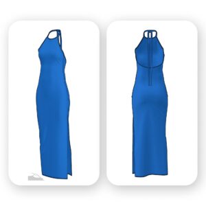 Backless Halter Maxi Dress Sewing Pattern - Tabitah