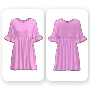 Smock Mini Dress Sewing Pattern - Karen