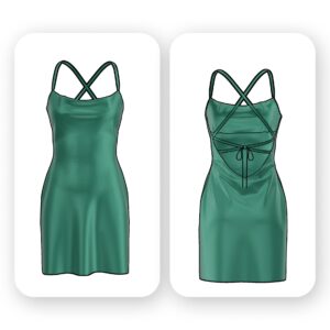 Mini Cowl Neck Slip Dress Pattern - Brianna