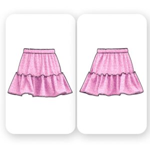 Ruffle Tiered Mini Skirt Sewing Pattern - Yuna