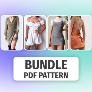 Dress Sewing Pattern Bundle: Wrap, Milkmaid, Slip (PDF Pattern)