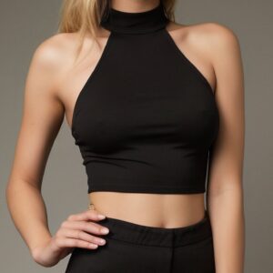 Halter Neck Crop Top Sewing Pattern - Leian