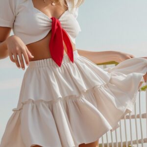 Ruffle Tiered Mini Skirt Sewing Pattern - Yuna