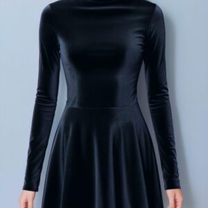 Mock Neck Mini Dress Sewing Pattern Long Sleeve - Ohio