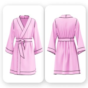 BUNDLE Robe Sewing Pattern - Wedding Robe Pattern -Bridesmaid Silk Robe and BathRobe Sewing Tutorial - House Coat PDF Pattern for Women