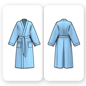 BUNDLE Robe Sewing Pattern - Wedding Robe Pattern -Bridesmaid Silk Robe and BathRobe Sewing Tutorial - House Coat PDF Pattern for Women