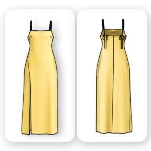 Maxi Slip Dress Sewing Pattern with Slit - Indi