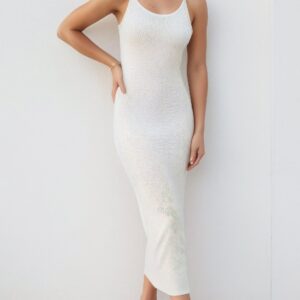 Midi Slip Dress Sewing Pattern with Slit - Violet