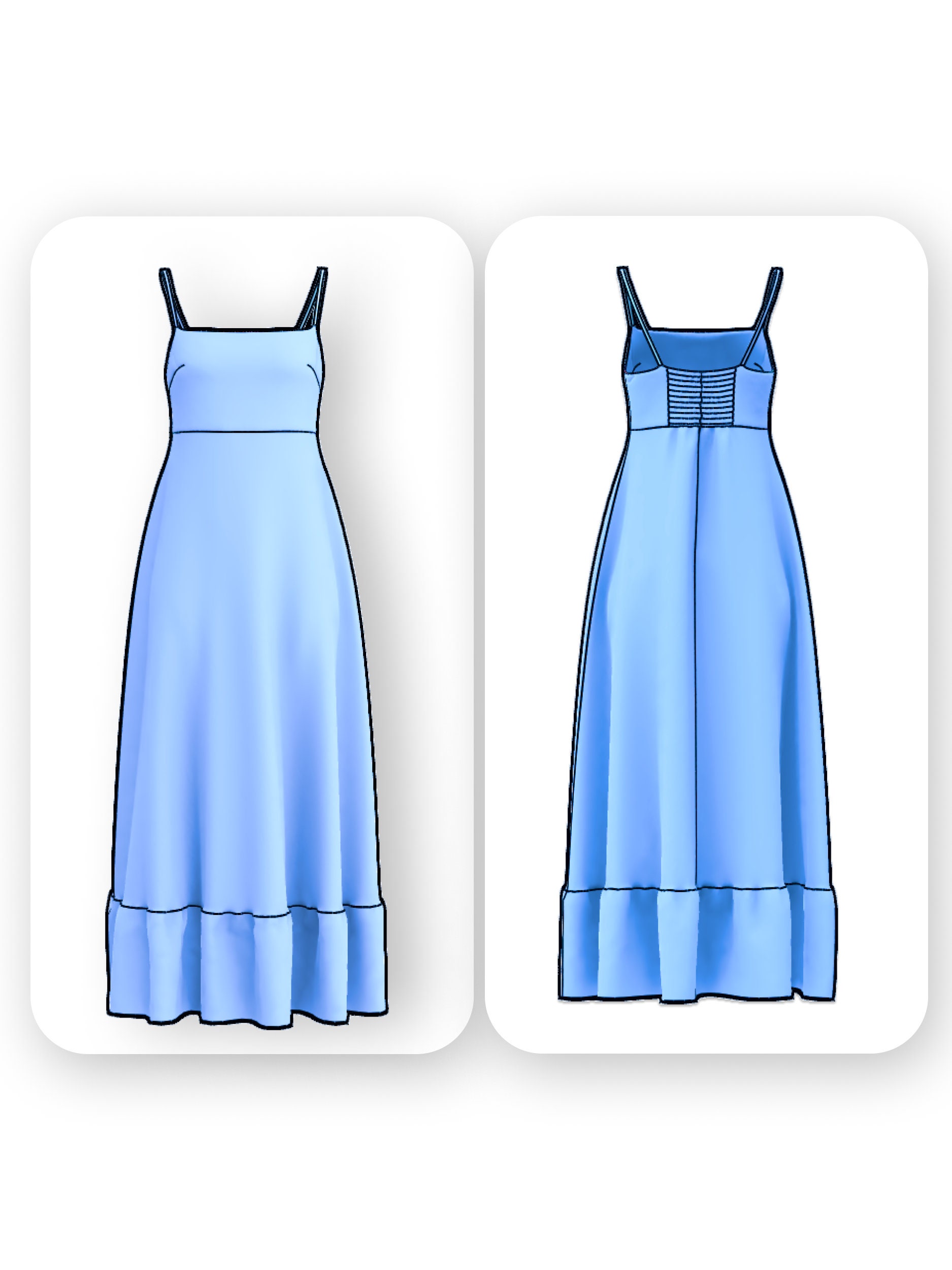 Spaghetti Strap Midi Dress Sewing Pattern - Dain - Image 5