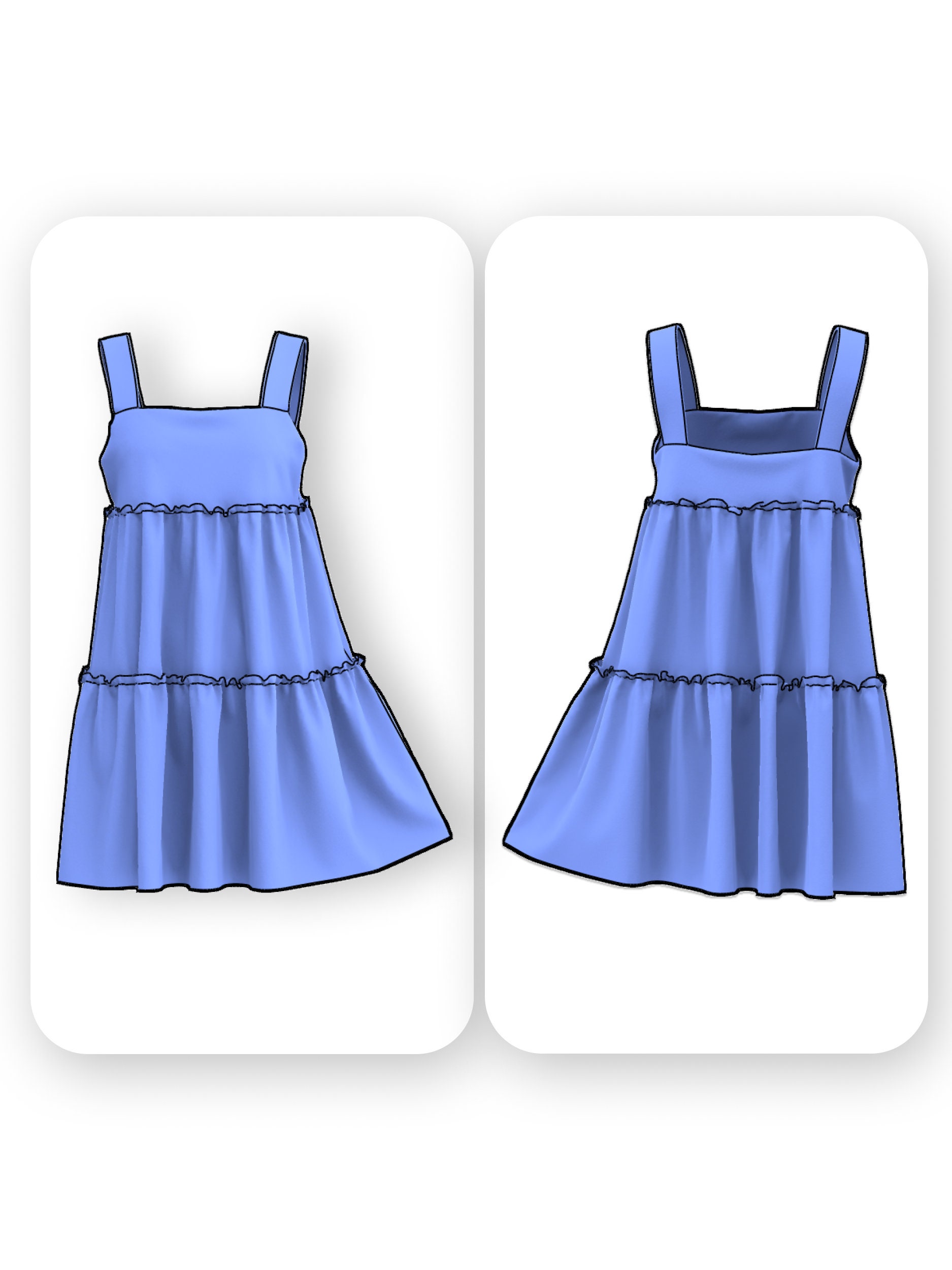 Tiered Mini Sundress Sewing Pattern - Mira - Image 6