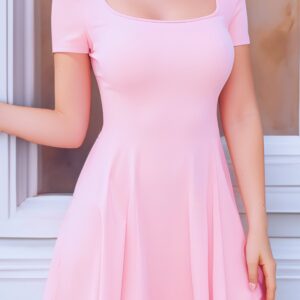 Square Neck Fit and Flare Dress Sewing Pattern - Hunt