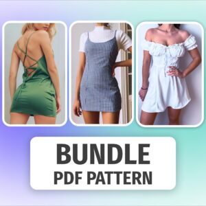 Dress Sewing Pattern BUNDLE: Mini Slip & Milkmaid Styles (PDF Pattern)