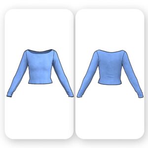 Fitted Boat Neck Top Sewing Pattern - Elena