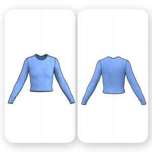 Long Sleeve Fitted Top Sewing Pattern - Estefan