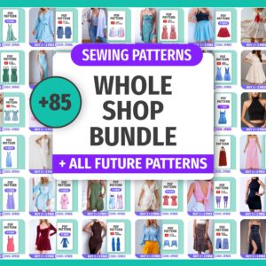 WHOLE SHOP Bundle Sewing Pattern for Womens, Beginner Sewing Patterns, Lifetime Access, Multi-Size