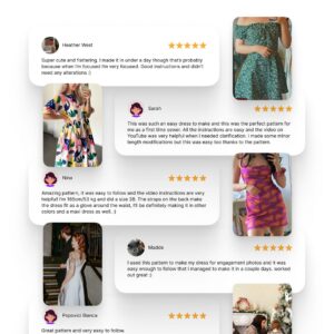 Square Neck Crop Top Sewing Pattern with Short Sleeves