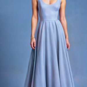 A-Line Maxi Dress Sewing Pattern with Round Neck - Adeline