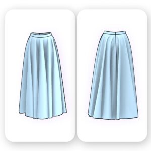 Full Maxi Circle Skirt Sewing Pattern - Dante