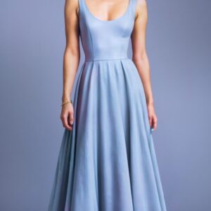 A-Line Maxi Dress Sewing Pattern with Round Neck - Adeline