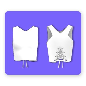Fitted Crop Top Sewing Pattern Lace Up Back - Malves