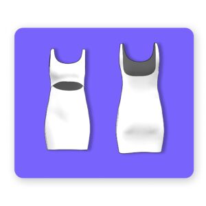 Bodycon Mini Dress Sewing Pattern Cut Out - Haruki