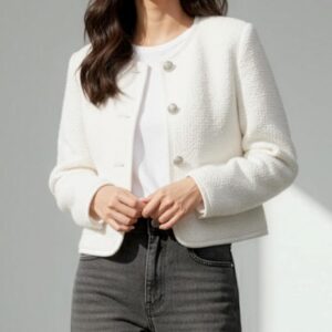 Collarless Cropped Jacket Sewing Pattern - Aeris