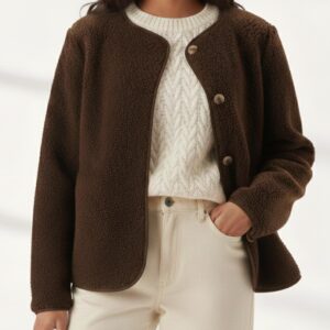 Collarless Button Jacket Sewing Pattern - Carol