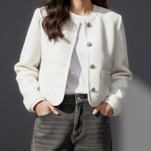 Collarless Cropped Jacket Sewing Pattern - Aeris