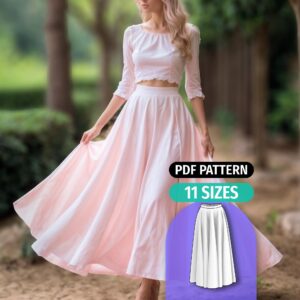 Full Maxi Circle Skirt Sewing Pattern - Dante