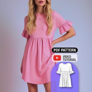 Smock Mini Dress Sewing Pattern - Karen