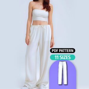 Linen Wide Leg Pants Sewing Pattern - Mica