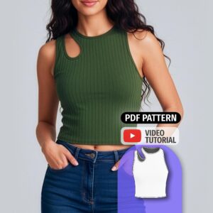 Asymmetric Crop Top Sewing Pattern - Saul