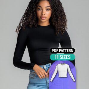 Long Sleeve Fitted Top Sewing Pattern - Estefan